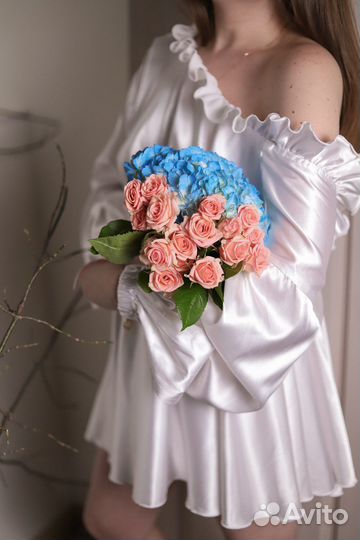 Яркий свадебный букет невесты