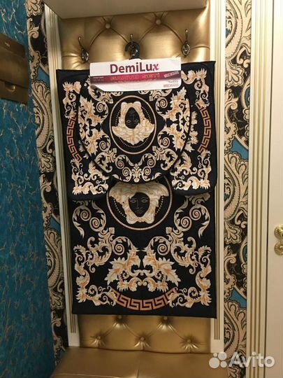 Комплект ковриков для ванной versace новый 3шт