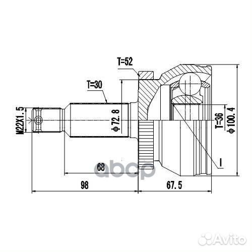Шрус наружный перед прав/лев Z87303R Zikmar