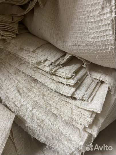 Суровый мерный лоскут бязи и ваф.полотна