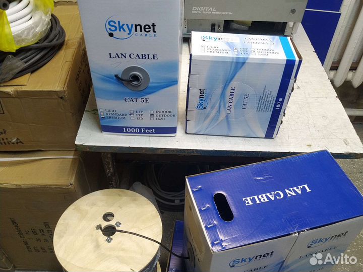 Кабель сетевой витая пара внешний,уличный utp, ftp