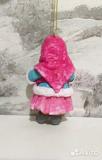 Ватная ёлочная игрушка