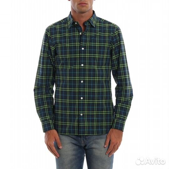 Рубашка Burberry Alexander Check Cotton In Green