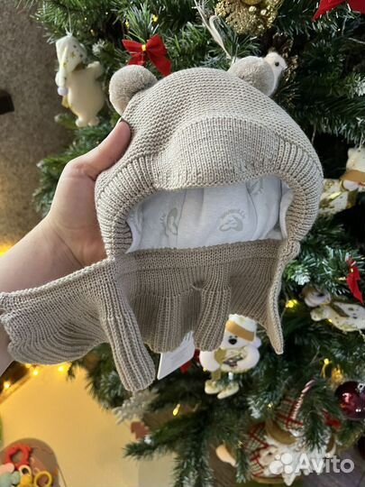 Шапка шлем зимняя