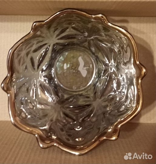 Ваза конфетница цветное стекло