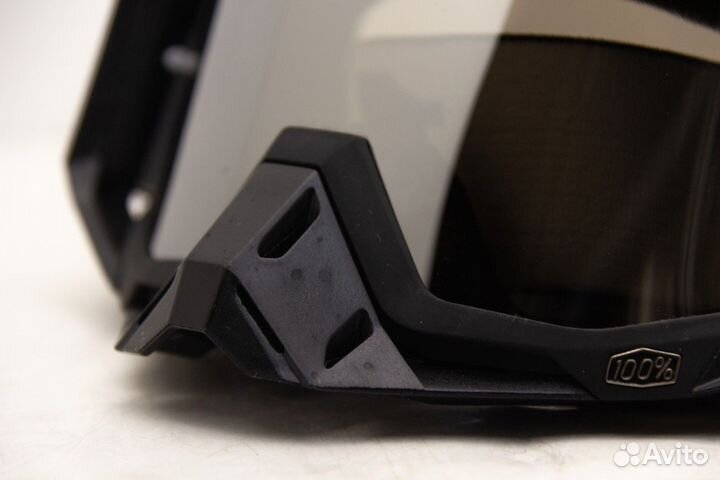 Очки кроссовые 100 racecraft stealth black clear l