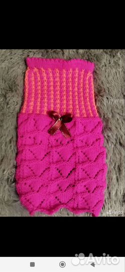 Вязанные вещи для собак р. М