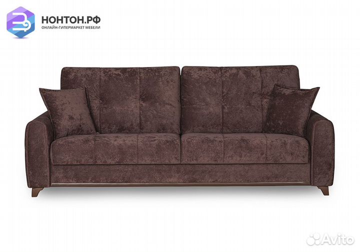 Диван книжка Плимут темно-фиолетовый / коричневый