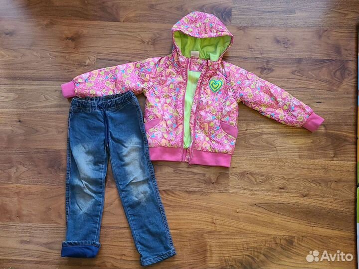 Куртка ветровка р116 и джинсы р116