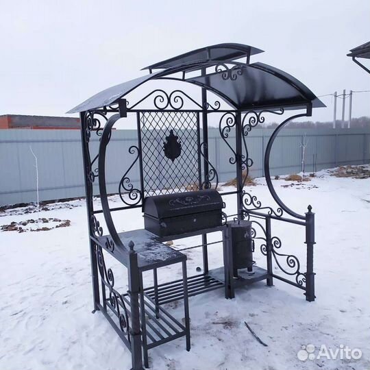 Мангал с крышей