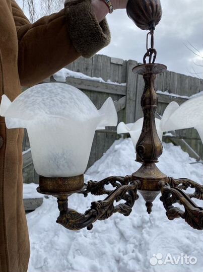 Люстра бронза СССР отличное состояние