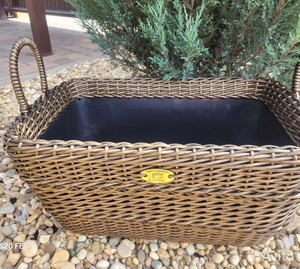 Дровница из ротанга 40 л