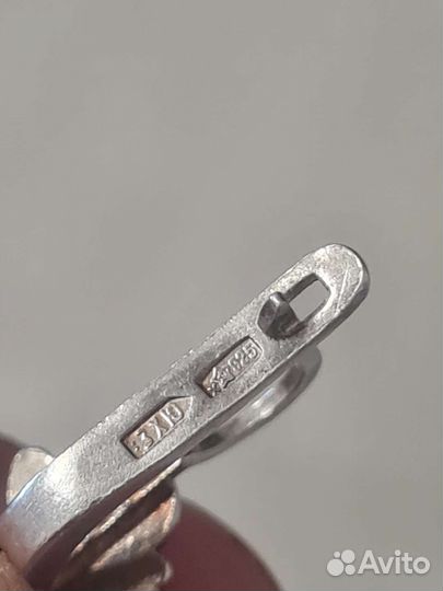 Серьги серебро СССР, нефрит