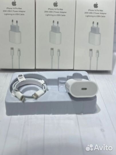 Кабель и блок type c - lighting зарядка iPhone