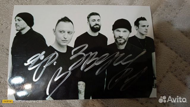 Автограф рок группы 