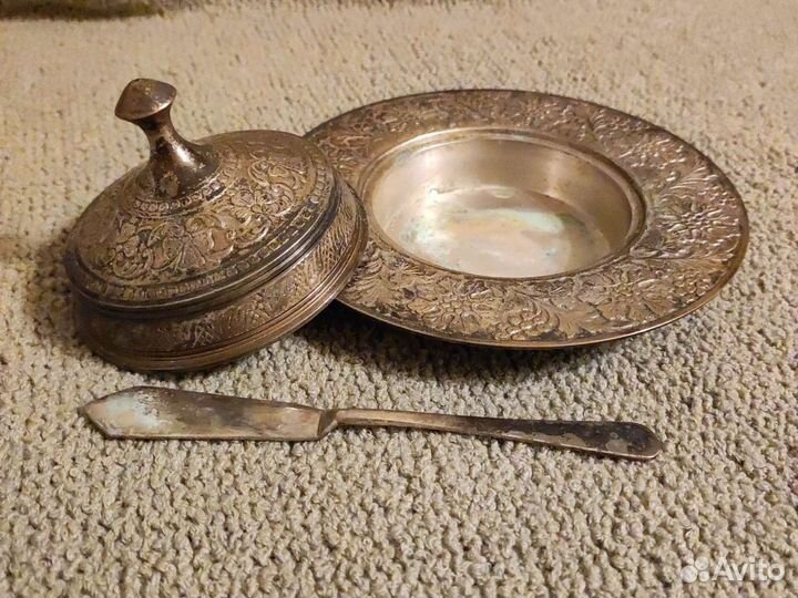 Икорница паштетница Масленка Индия, СССР