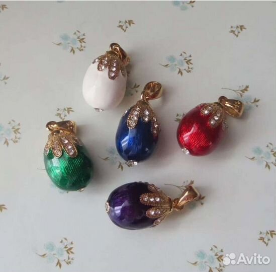 Подвеска 5шт. Стиль Фаберже Яйцо Эмаль Пасхальное