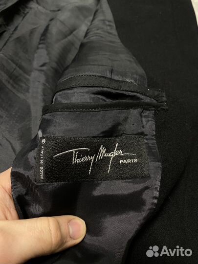 Thierry mugler шерстяное пальто оригинал италия