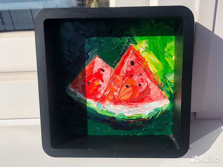 Картина маслом на картоне