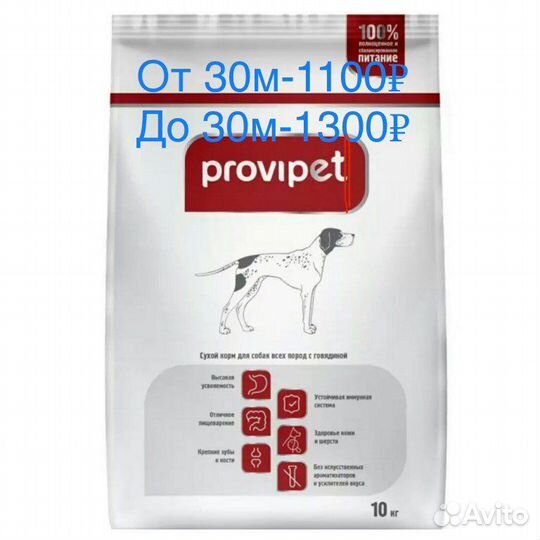 Сухой корм для взрослых собак всех пород Provipet