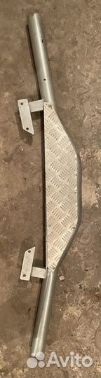 Защита заднего бампера с листом нива