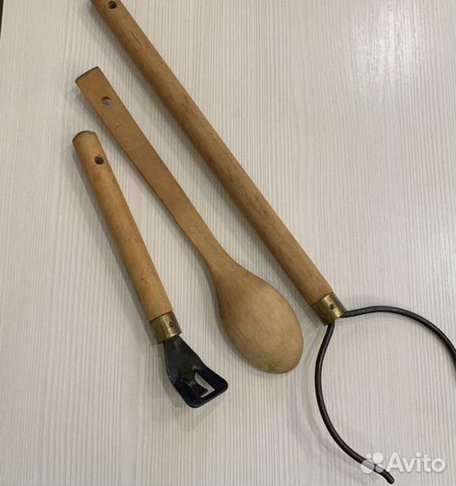 Набор на стену лопатка ухват чапельник дерево СССР