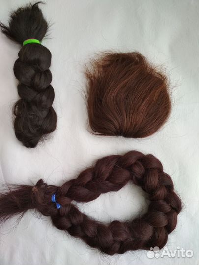 Коса из натуральных волос, шиньоны