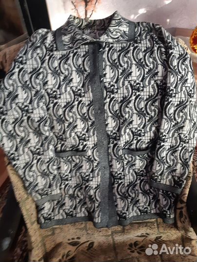 Кофта женская теплая на пуговицах 54-56