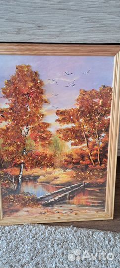 Картина с янтарем