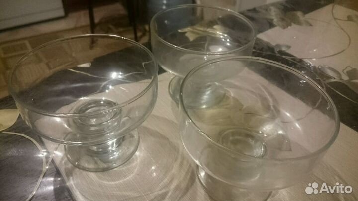 Салатницы, мороженницы из стекла