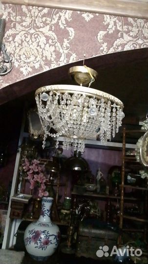 Люстра старинная чехия