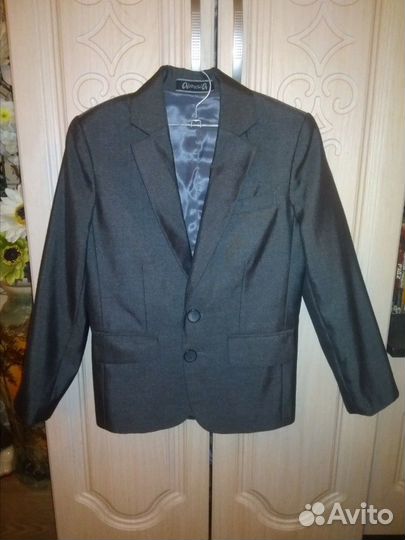 Детский пиджак (тёмно серый)