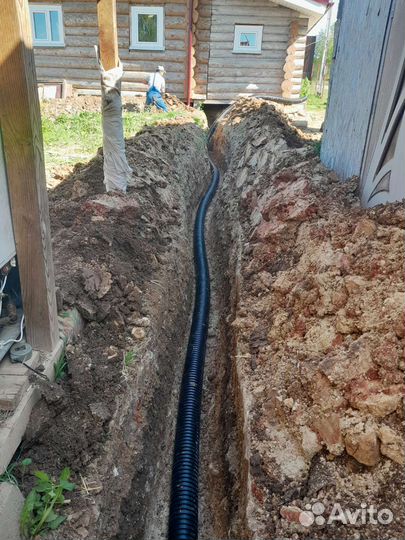 Копка траншей вручную