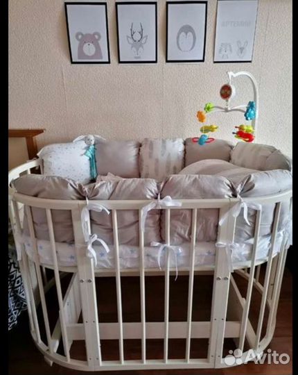Бортики в детскую кроватку + одеяло
