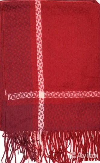 Палантин кашемир шарф бардовый