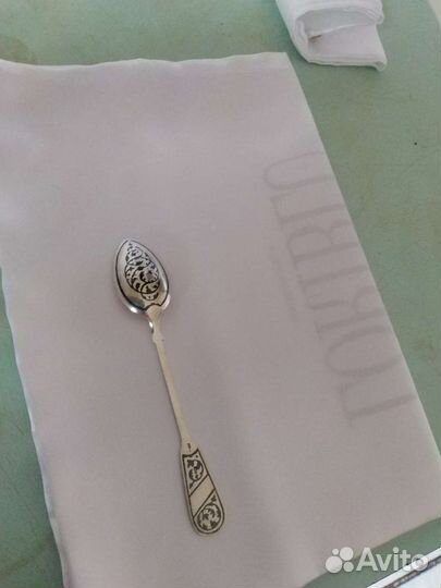 Ложка серебро 875 чернение