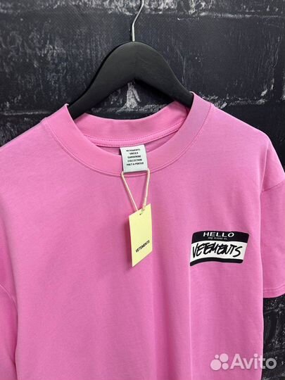 Футболка Veterments Hello(2025)pink