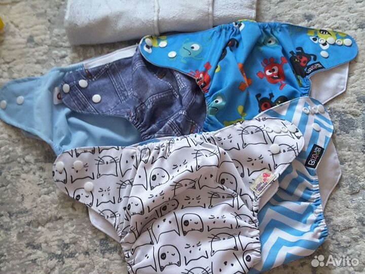 Трусики-подгузники многоразовые 5 штук +3 вкладыша