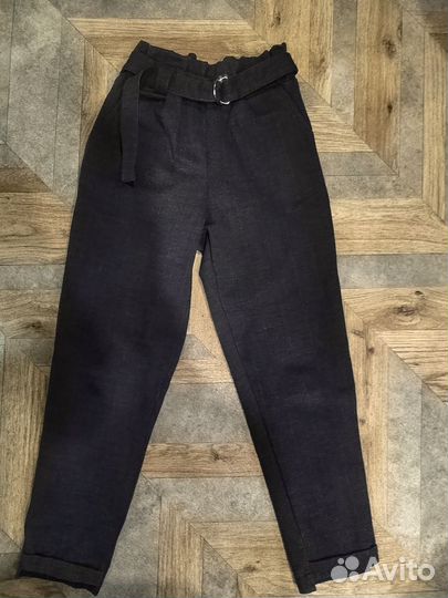 Брюки на девочку серые 8-9 лет