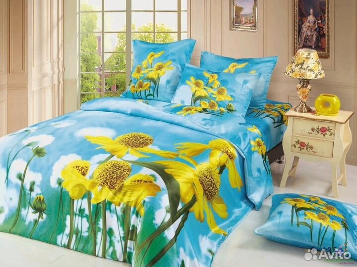 Новое постельное белье из шелка Камелии разм. евро