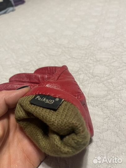 Перчатки женские кожаные размер 6.5, Новые