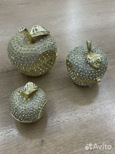 Шкатулка декоративная металлическая «Яблоки»