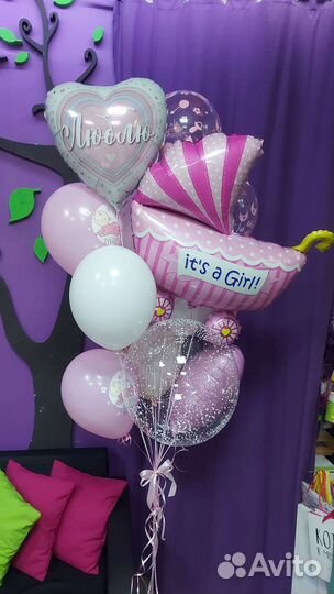 Шарики на выписку из роддома