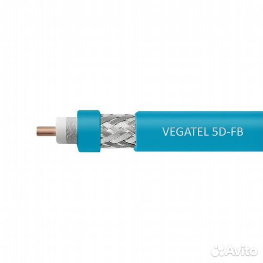 Кабель vegatel 5D-FB Cu (гост, синий)