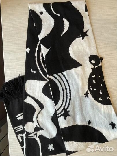 Шарф длинный icon outside черно-белый