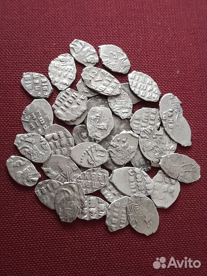 Чешуйки Петр 1 серебро - 40шт