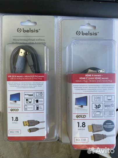 Кабели Belsis USB A-Micro B(5pin), hdmi A - hdmi C