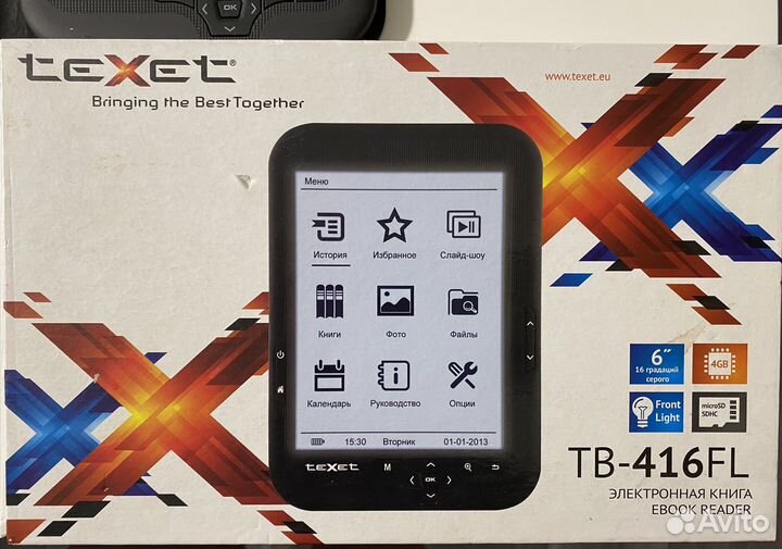 Электронная книга texet TB-416FL