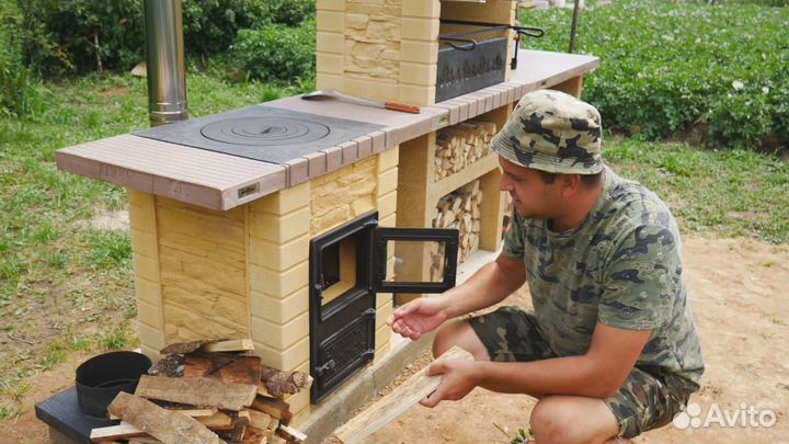 Барбекю печь (мангал), печь под казан, столы