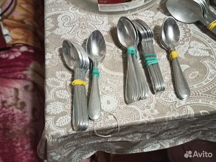 Ложки столовые СССР и вилки алюминевая,мельхиор